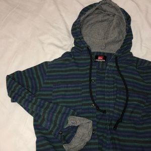 Quicksilver Reversible Flannel Hoodie